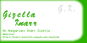 gizella knarr business card